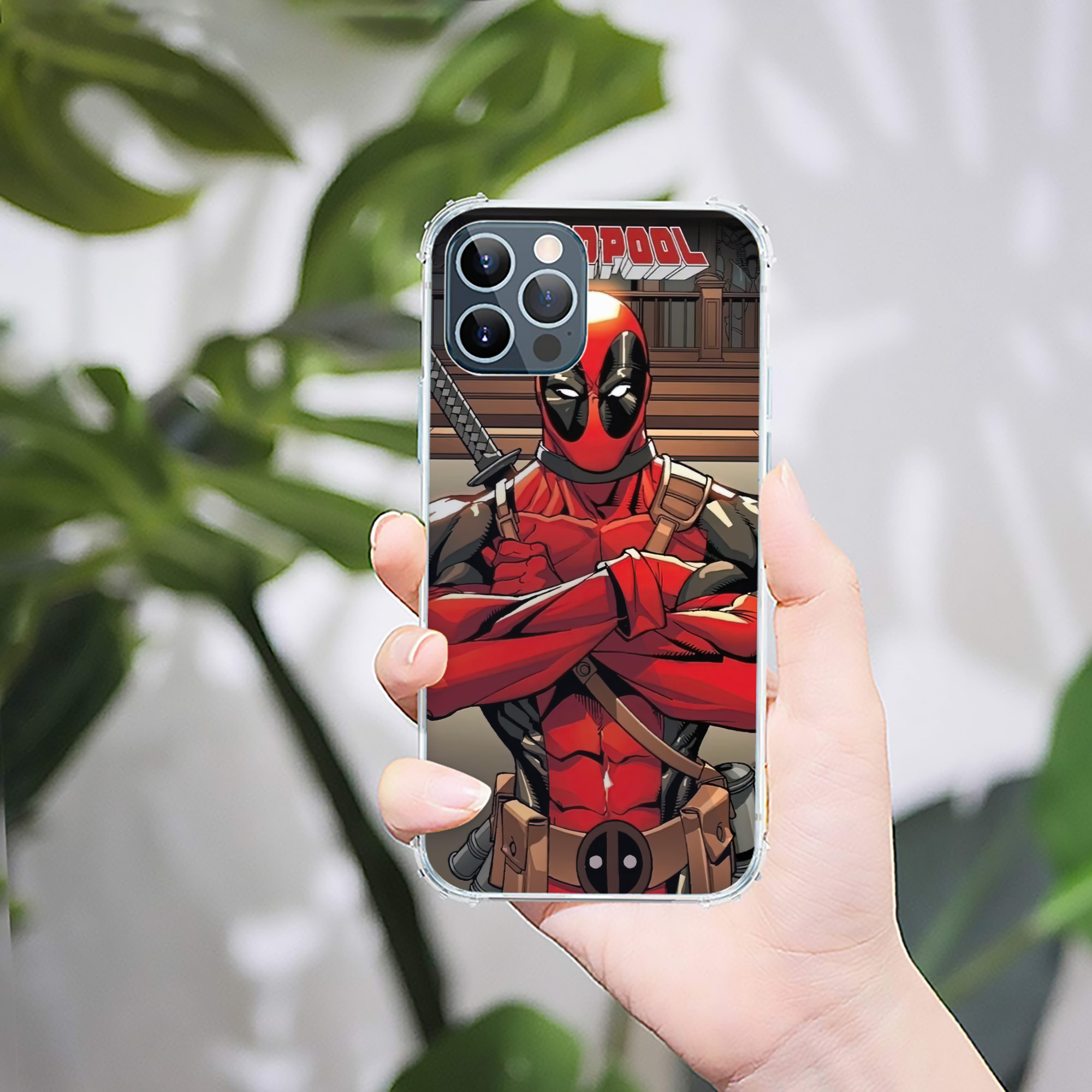 （画像用） Deadpool デッドプール 【iPhone 12シリーズ対応】透明スマホケース（クリアソフトケース）
